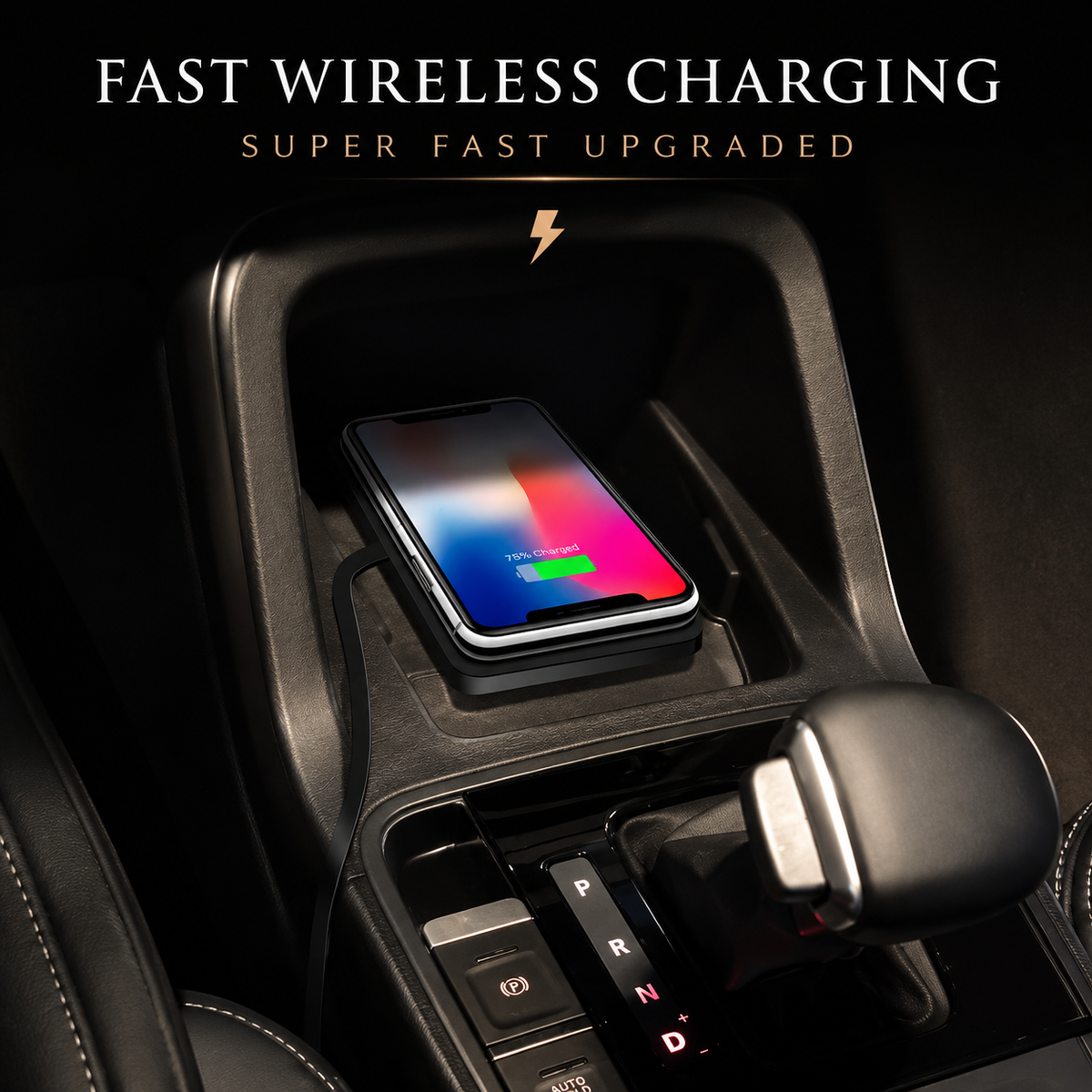 Premium 30W Wireless Car Charger Fast Charging Dashboard Pad Anti-Slip Silicone Smartphone Dock Stable In-Car Wireless Charging Support Daily Travel