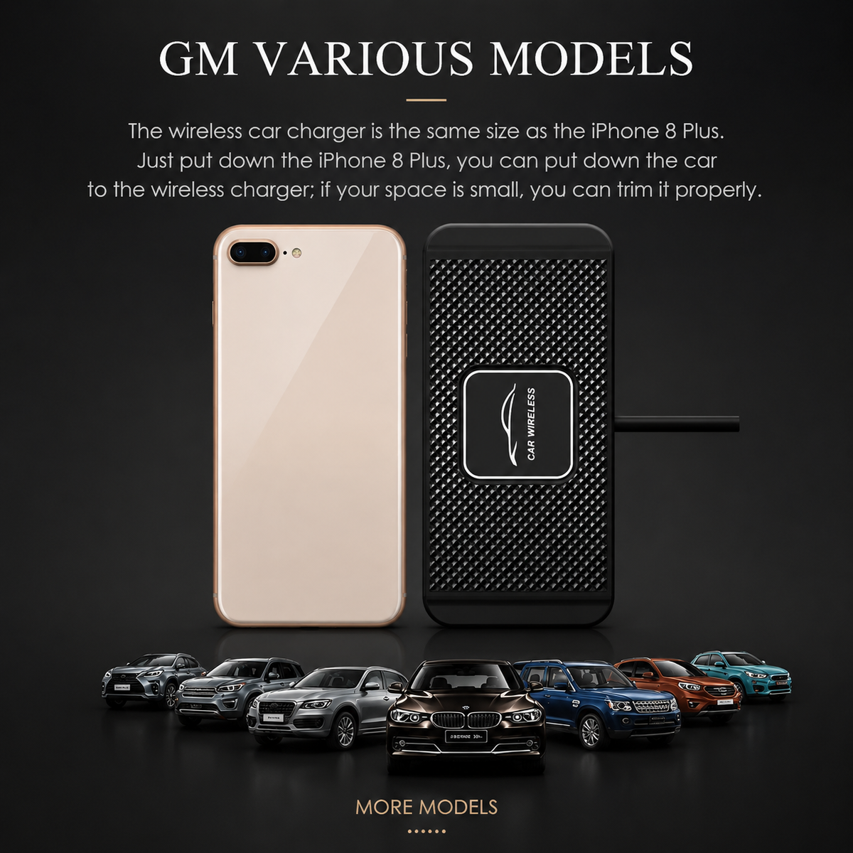 Premium 30W Wireless Car Charger Fast Charging Dashboard Pad Anti-Slip Silicone Smartphone Dock Stable In-Car Wireless Charging Support Daily Travel