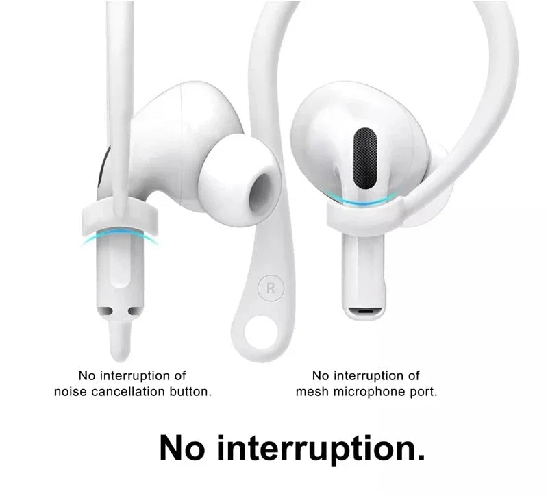 Premium AirPods Ear Hooks Silicone Anti-Slip Secure Fit Sports Ear Support Wireless Earbud Accessories