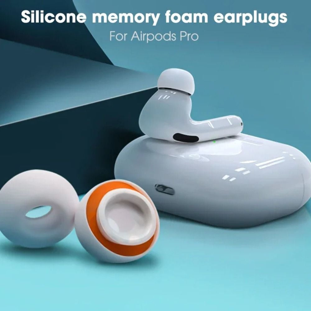 Premium AirPods Ear Tips Memory Foam Silicone Replacement Earbud Tips Noise Isolation Comfortable Multi Size Fit