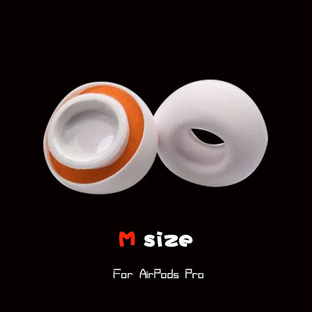 Premium AirPods Ear Tips Memory Foam Silicone Replacement Earbud Tips Noise Isolation Comfortable Multi Size Fit
