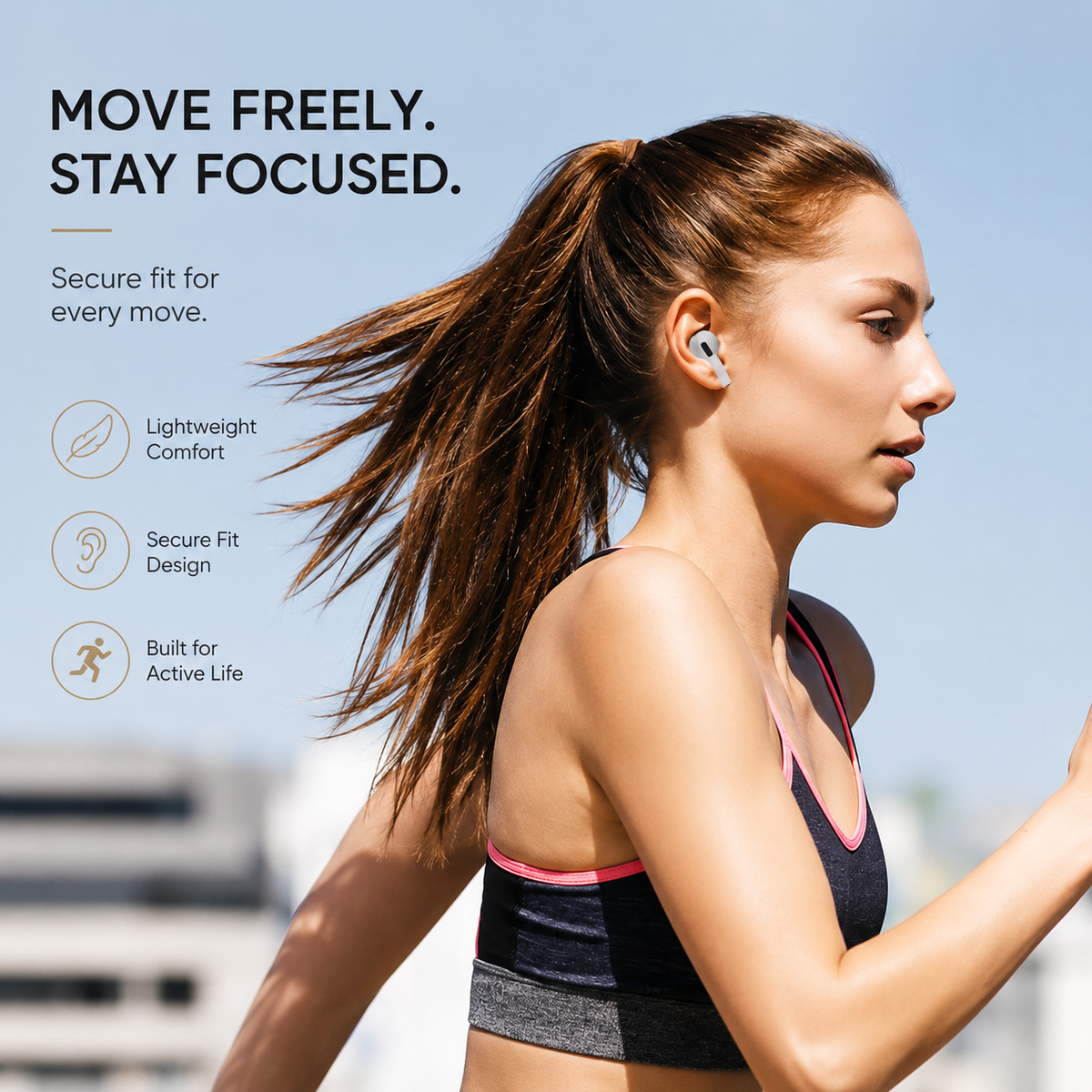 Premium AirPods Silicone Ear Hooks Anti-Slip Sports Earbud Grips Secure Fit Wireless Earphone Support Covers Lightweight Accessories Holder Travel Kit
