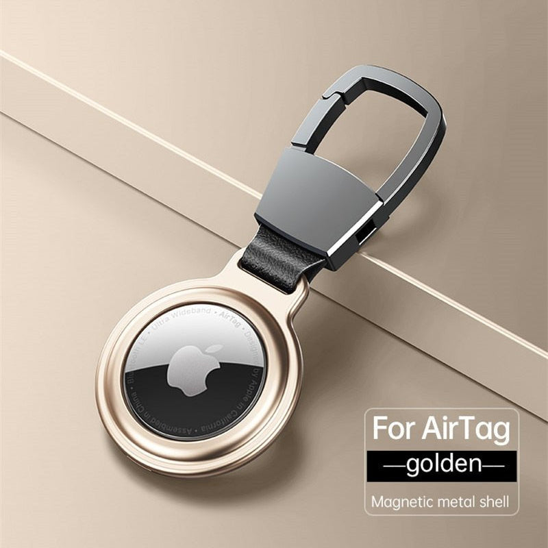 Premium AirTag Case Metal Protective Cover Shockproof Keychain Clip Scratch Resistant Secure Holder