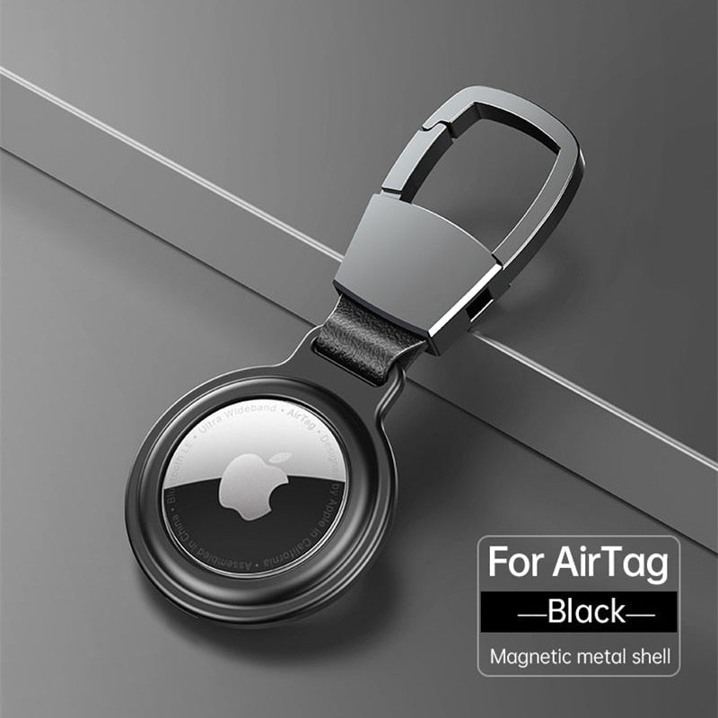 Premium AirTag Case Metal Protective Cover Shockproof Keychain Clip Scratch Resistant Secure Holder