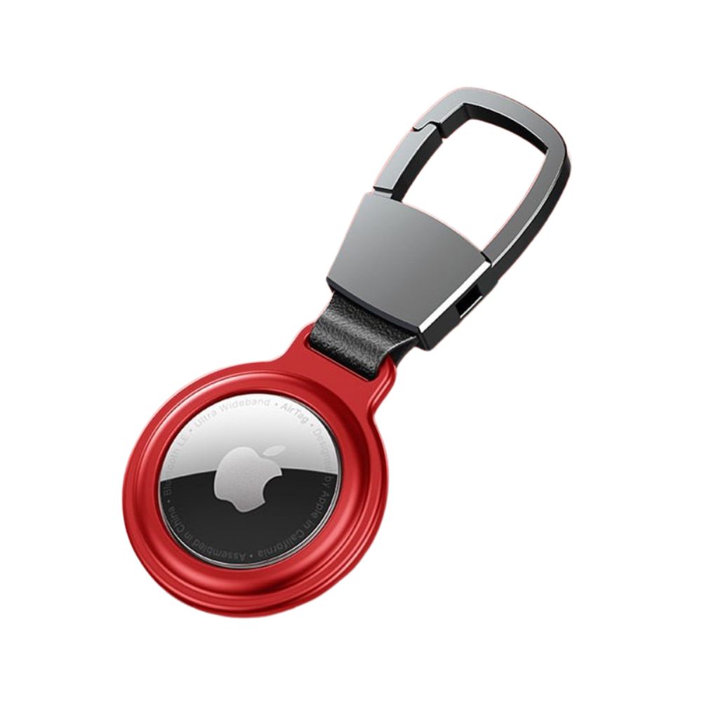 Premium AirTag Case Metal Protective Cover Shockproof Keychain Clip Scratch Resistant Secure Holder