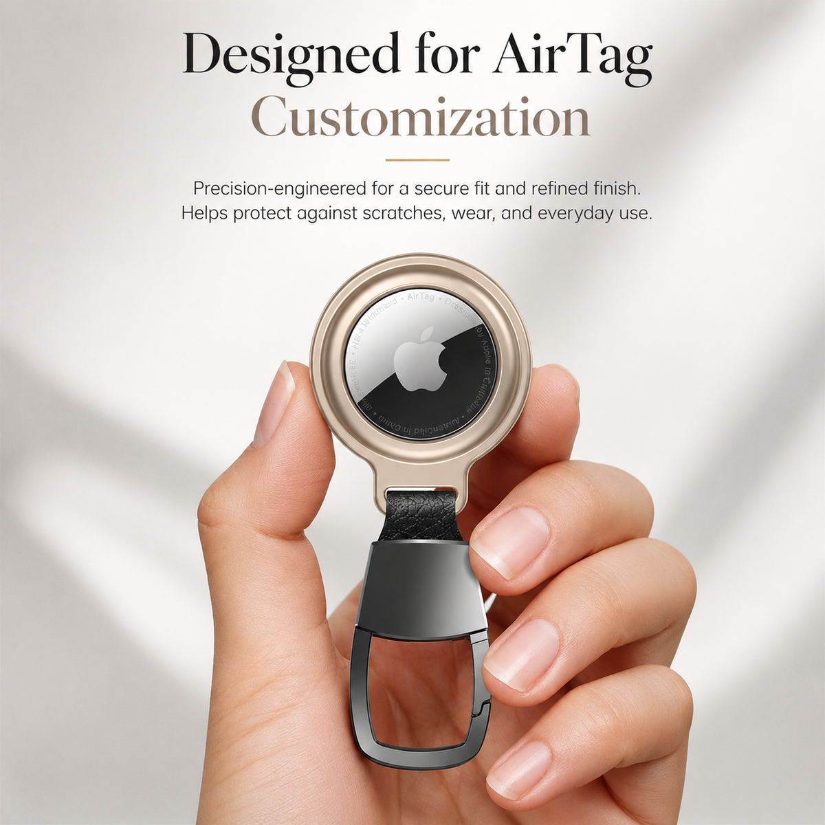 Premium AirTag Case Metal Protective Cover Shockproof Keychain Holder Scratch Resistant Secure Clip Compact Portable Tracking Device Accessory Kit