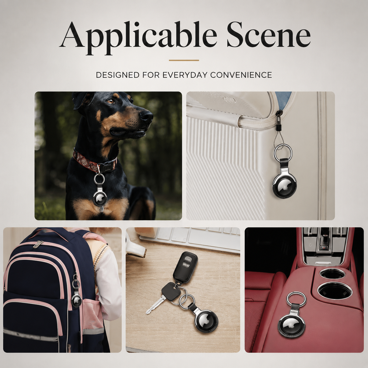 Premium AirTag Case Metal Protective Cover Shockproof Keychain Holder Scratch Resistant Secure Clip Compact Portable Tracking Device Accessory Kit