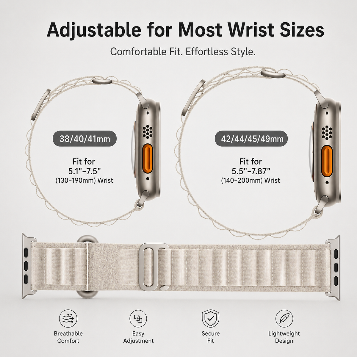 Premium Apple Watch Band Alpine Loop Nylon Sport Strap Breathable Outdoor Wristband Adjustable Secure Fit Lightweight Durable Daily Comfort Daily Wear
