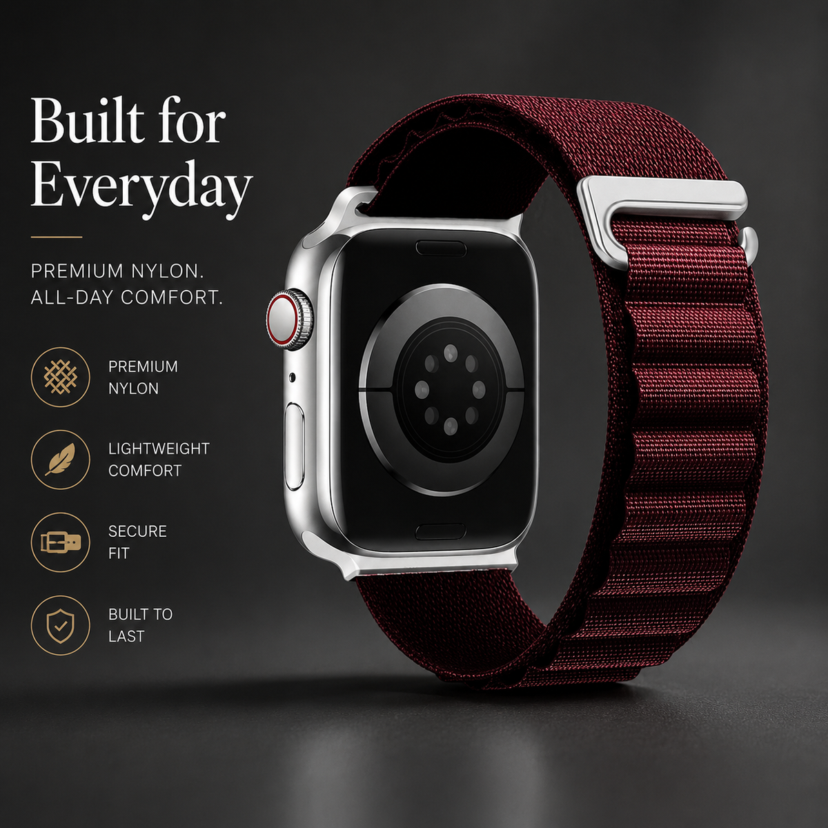 Premium Apple Watch Band Alpine Loop Nylon Sport Strap Breathable Outdoor Wristband Adjustable Secure Fit Lightweight Durable Daily Comfort Daily Wear