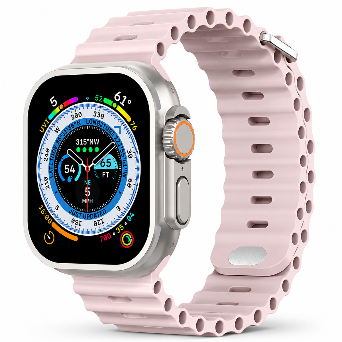 Premium Apple Watch Band Ocean Silicone Sport Strap Adjustable Soft Wristband Secure Fit Lightweight Durable Breathable Everyday Comfort All Day Wear