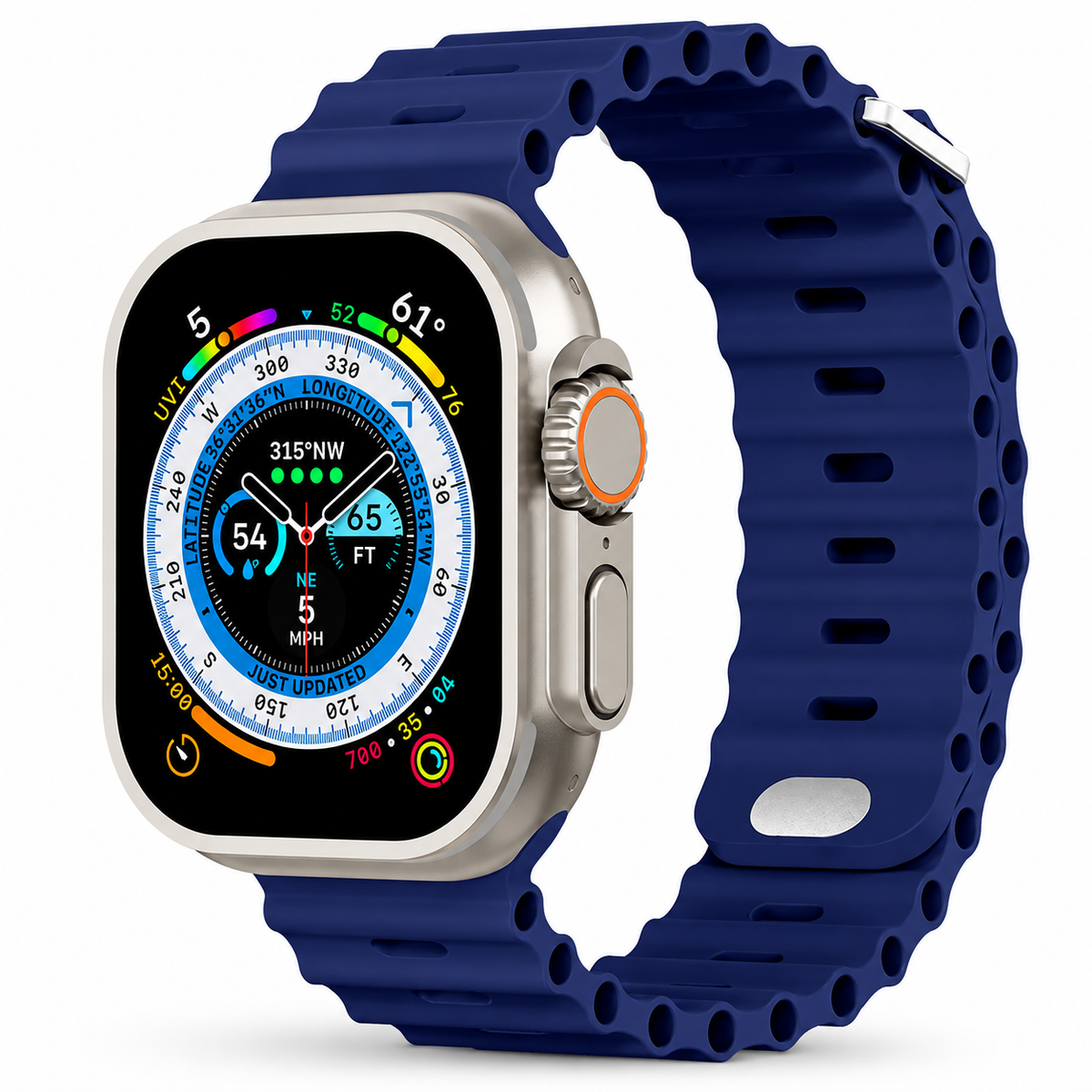 Premium Apple Watch Band Ocean Silicone Sport Strap Adjustable Soft Wristband Secure Fit Lightweight Durable Breathable Everyday Comfort All Day Wear