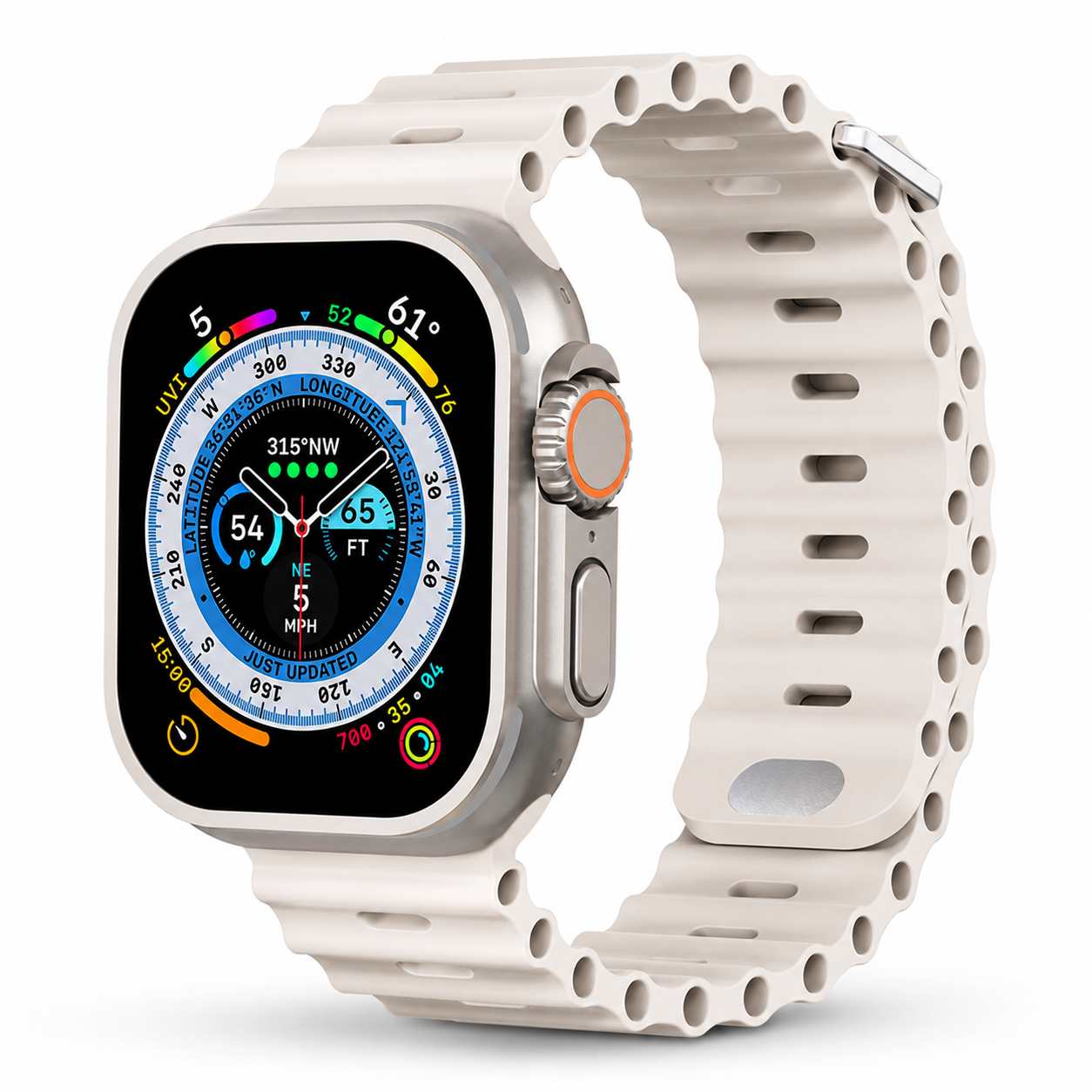 Premium Apple Watch Band Ocean Silicone Sport Strap Adjustable Soft Wristband Secure Fit Lightweight Durable Breathable Everyday Comfort All Day Wear