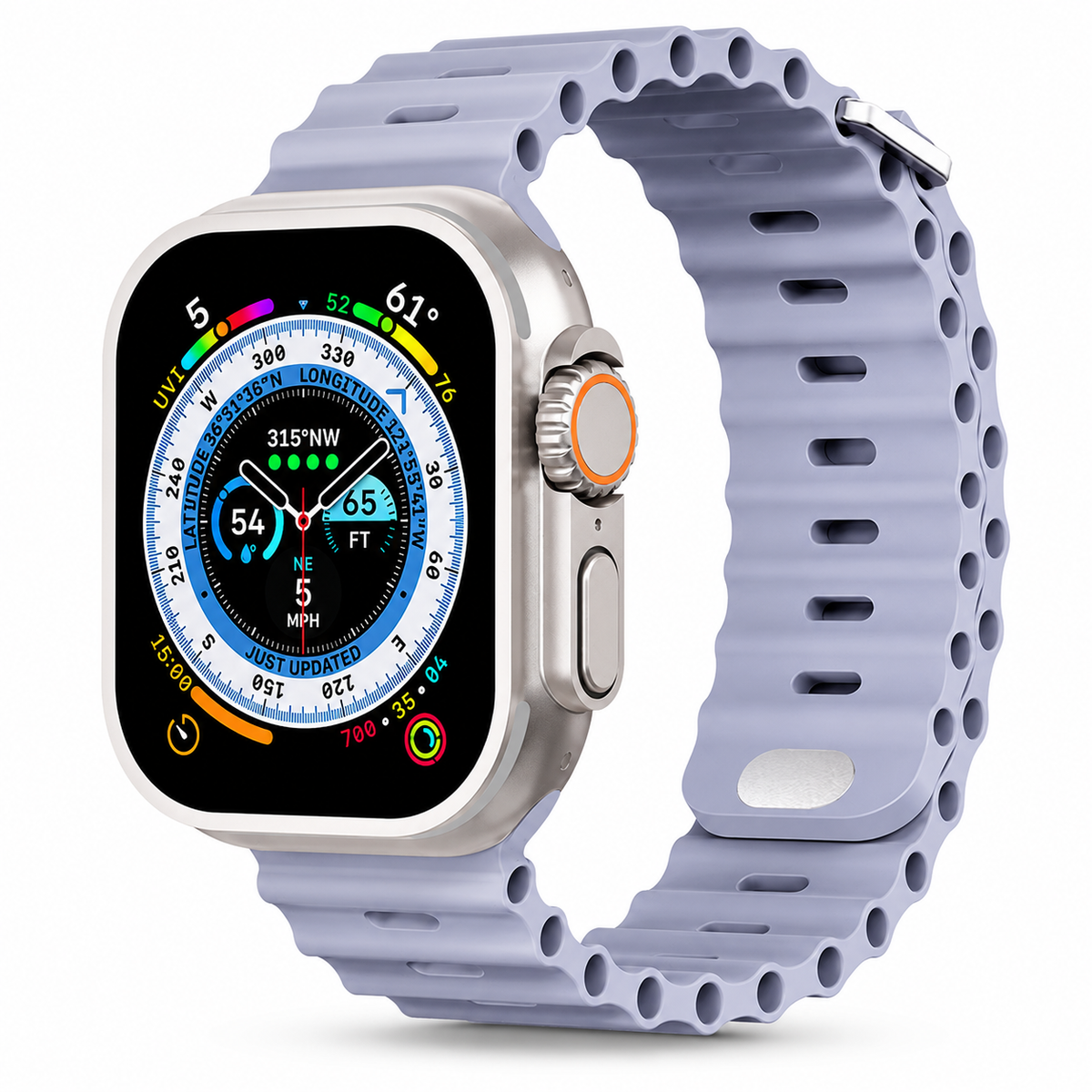 Premium Apple Watch Band Ocean Silicone Sport Strap Adjustable Soft Wristband Secure Fit Lightweight Durable Breathable Everyday Comfort All Day Wear