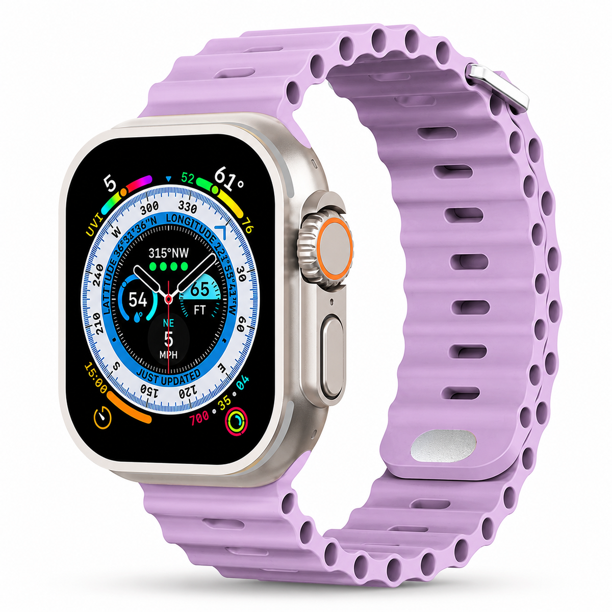 Premium Apple Watch Band Ocean Silicone Sport Strap Adjustable Soft Wristband Secure Fit Lightweight Durable Breathable Everyday Comfort All Day Wear