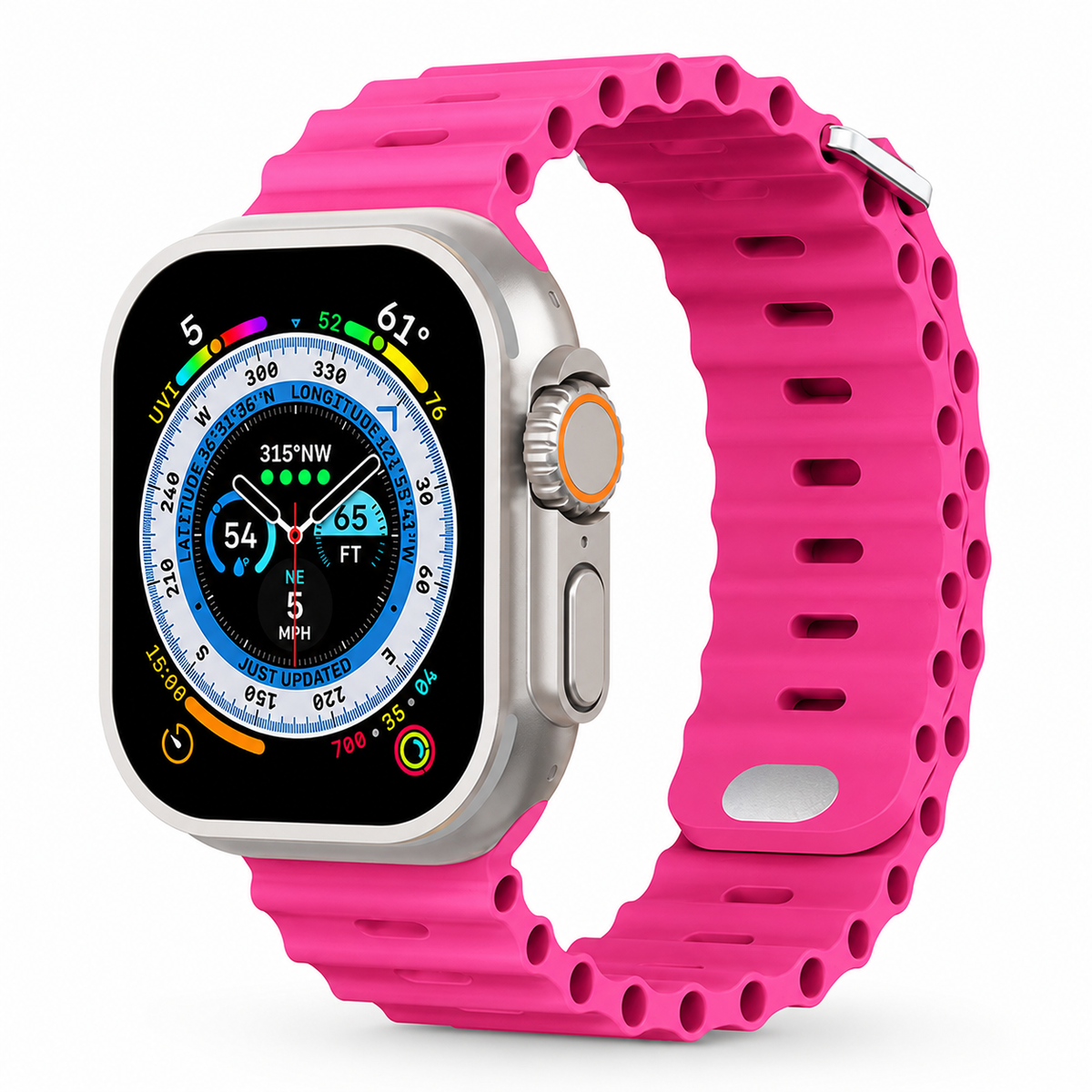 Premium Apple Watch Band Ocean Silicone Sport Strap Adjustable Soft Wristband Secure Fit Lightweight Durable Breathable Everyday Comfort All Day Wear
