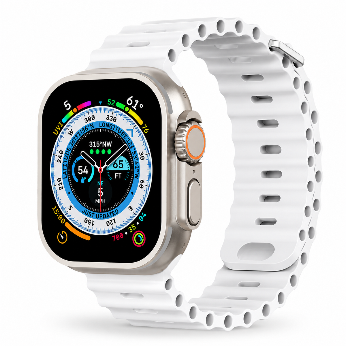 Premium Apple Watch Band Ocean Silicone Sport Strap Adjustable Soft Wristband Secure Fit Lightweight Durable Breathable Everyday Comfort All Day Wear