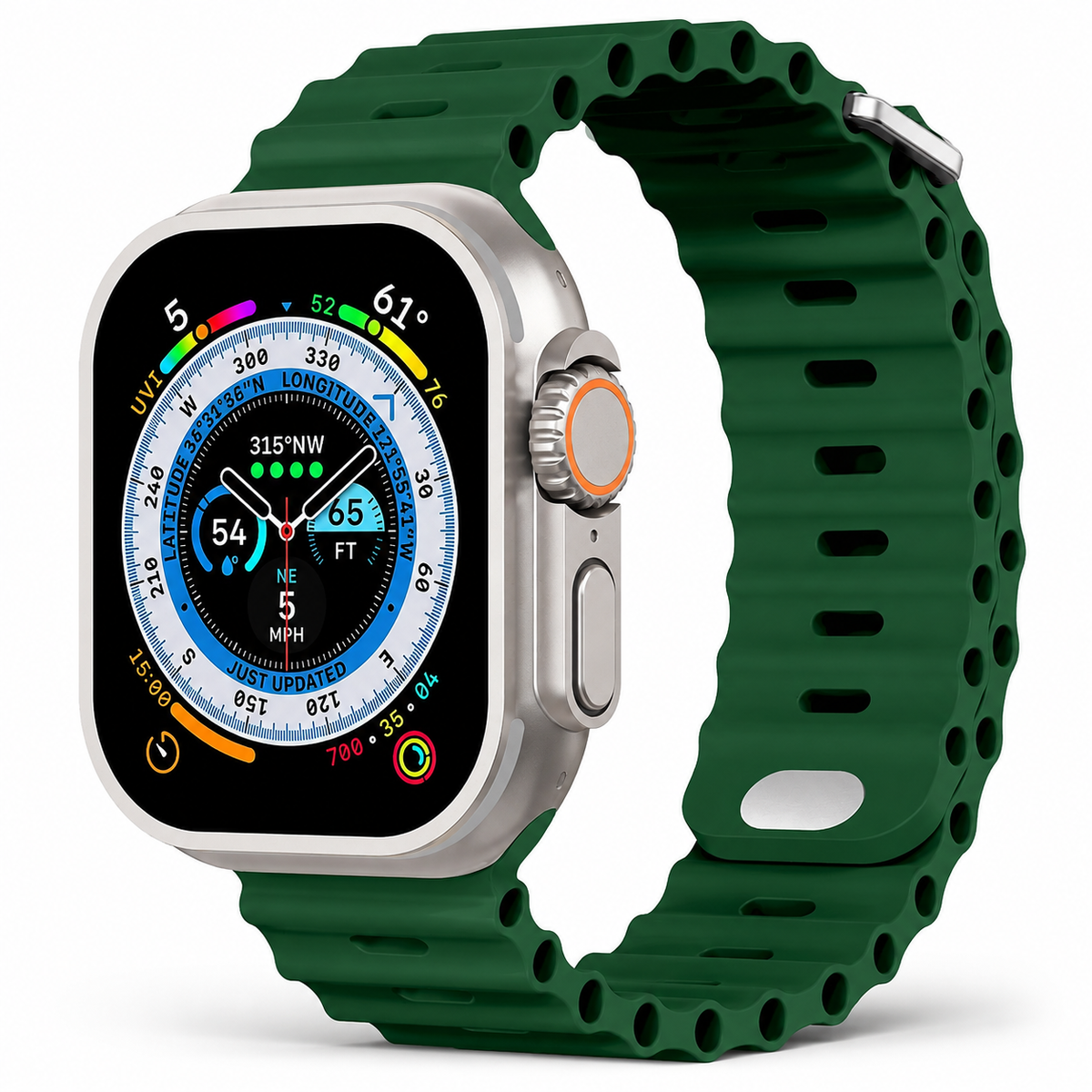 Premium Apple Watch Band Ocean Silicone Sport Strap Adjustable Soft Wristband Secure Fit Lightweight Durable Breathable Everyday Comfort All Day Wear