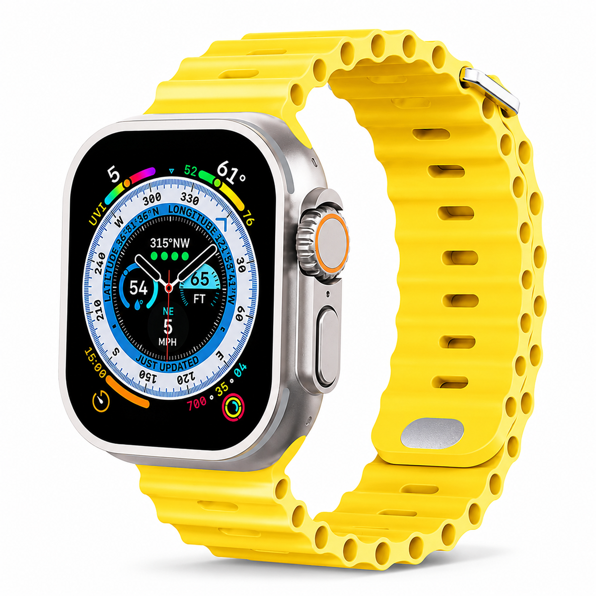Premium Apple Watch Band Ocean Silicone Sport Strap Adjustable Soft Wristband Secure Fit Lightweight Durable Breathable Everyday Comfort All Day Wear