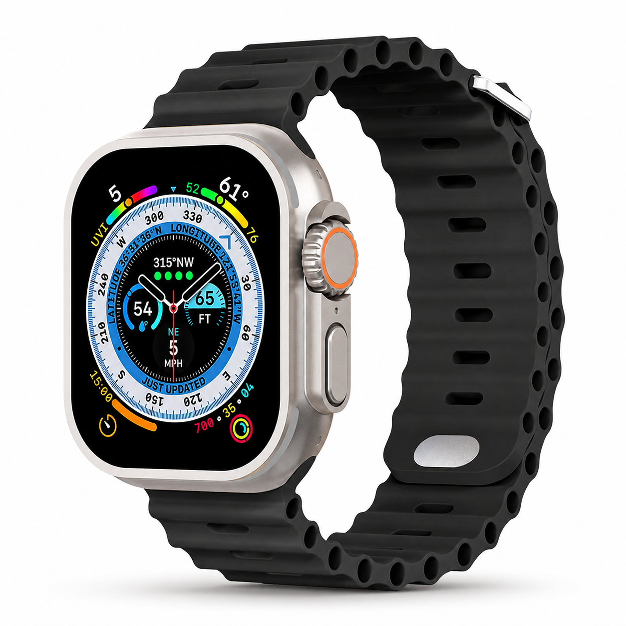 Premium Apple Watch Band Ocean Silicone Sport Strap Adjustable Soft Wristband Secure Fit Lightweight Durable Breathable Everyday Comfort All Day Wear