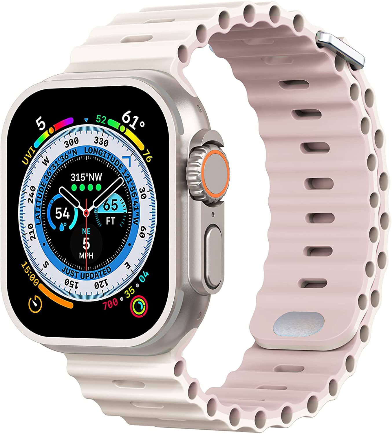 Premium Apple Watch Band Ocean Silicone Sport Strap Adjustable Soft Wristband Secure Fit Lightweight Durable Everyday Wear