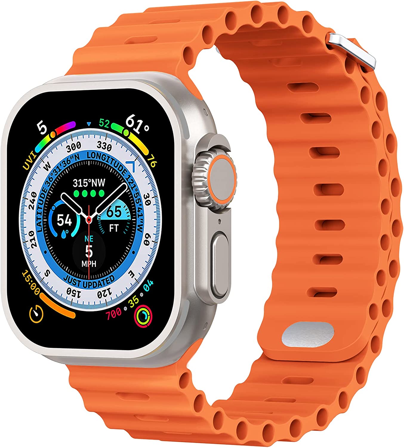 Premium Apple Watch Band Ocean Silicone Sport Strap Adjustable Soft Wristband Secure Fit Lightweight Durable Everyday Wear