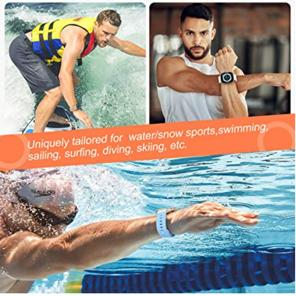 Premium Apple Watch Band Ocean Silicone Sport Strap Adjustable Soft Wristband Secure Fit Lightweight Durable Everyday Wear