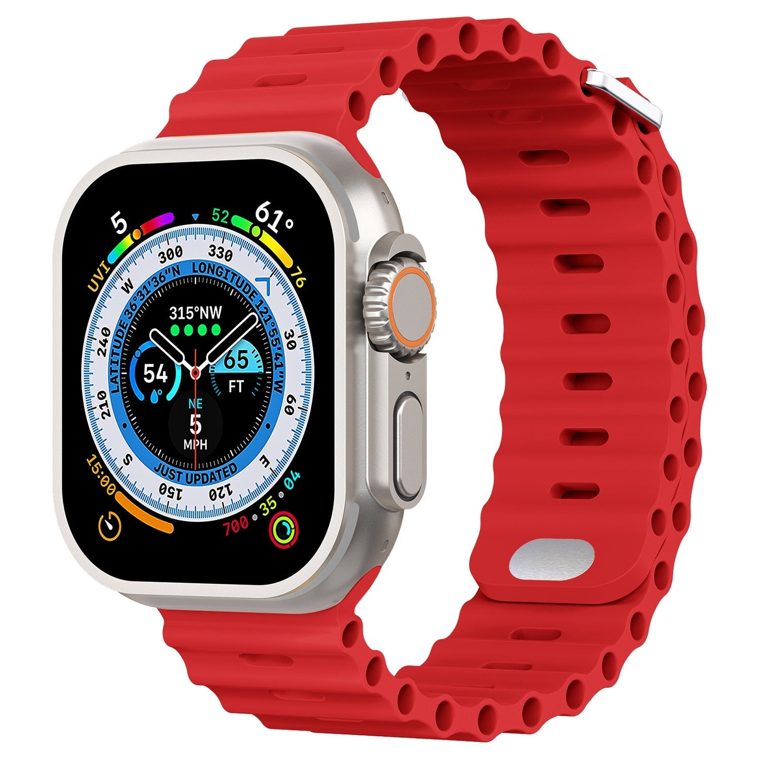 Premium Apple Watch Band Ocean Silicone Sport Strap Adjustable Soft Wristband Secure Fit Lightweight Durable Everyday Wear