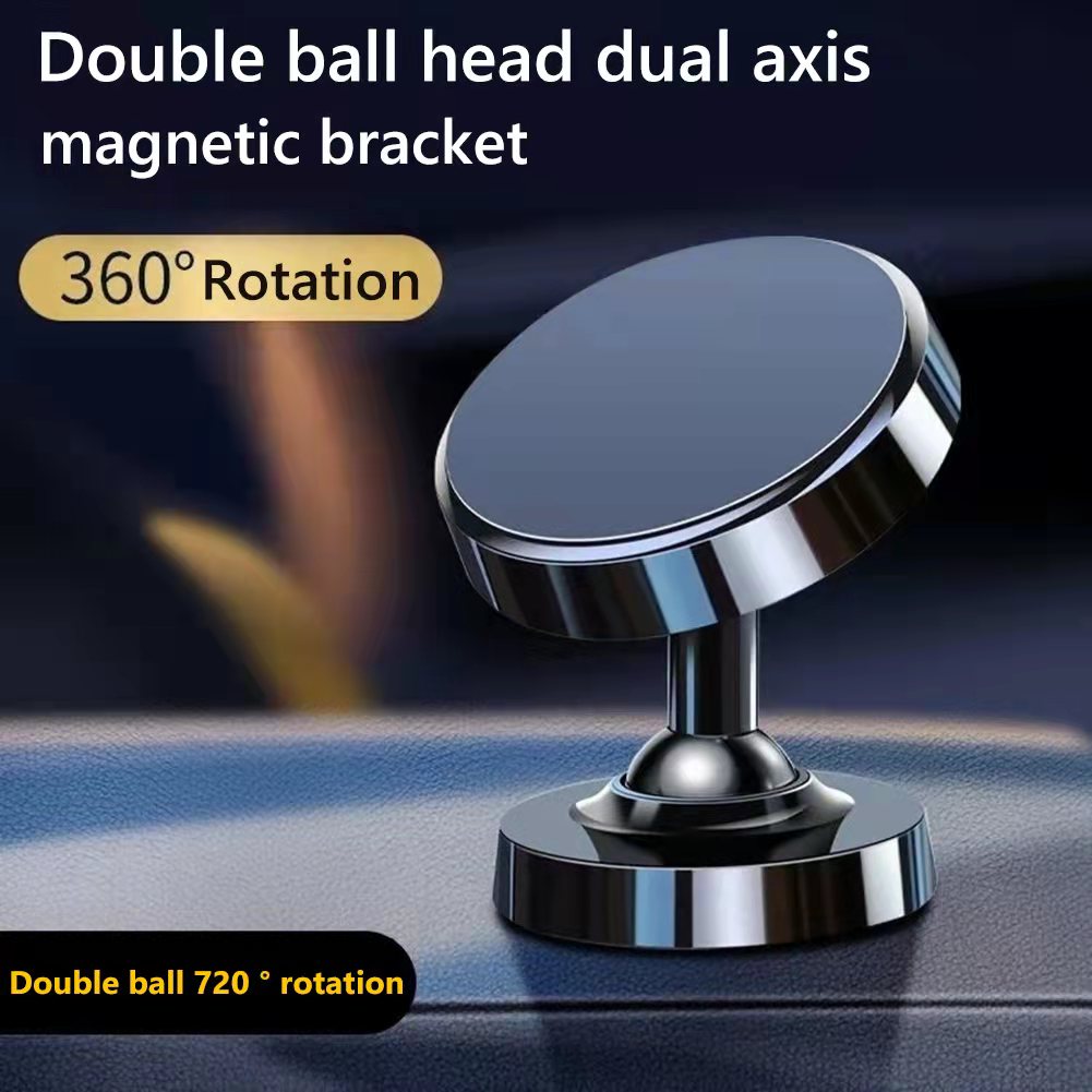 Premium Car Phone Mount Magnetic Dashboard Holder 360 Rotation Secure Grip Adjustable GPS Smartphone Stand