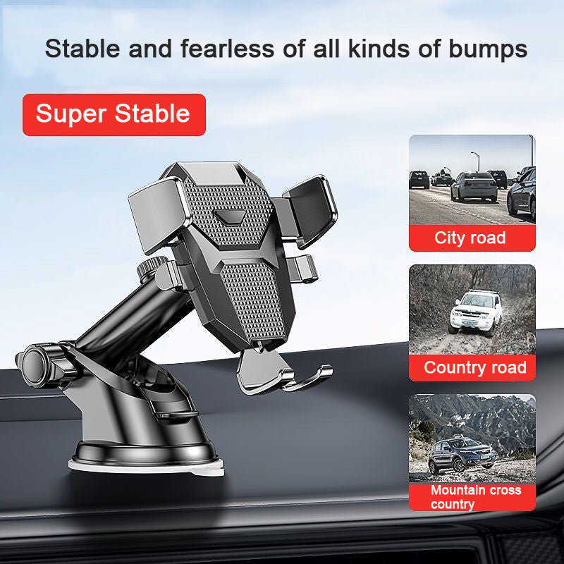 Premium Car Phone Mount Suction Cup Dashboard Windshield Holder 360 Rotation Secure Grip Smartphone Stand