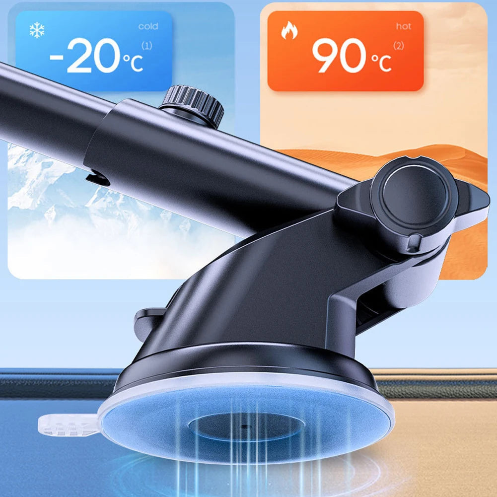 Premium Car Phone Mount Suction Cup Dashboard Windshield Holder 360 Rotation Secure Grip Smartphone Stand