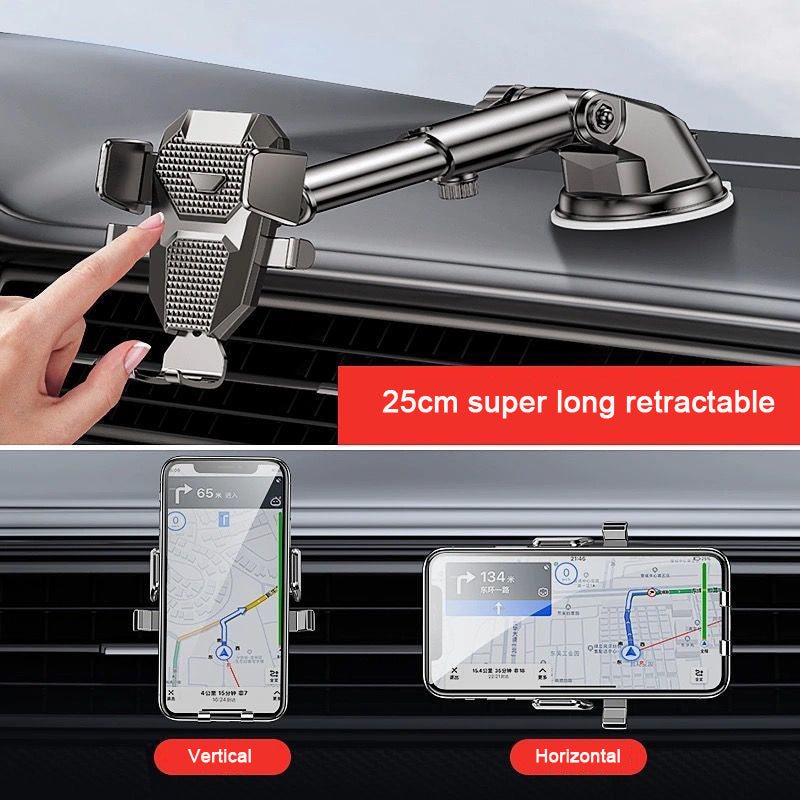 Premium Car Phone Mount Suction Cup Dashboard Windshield Holder 360 Rotation Secure Grip Smartphone Stand