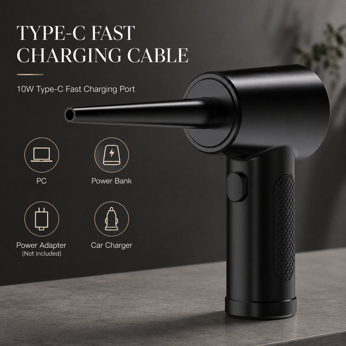 Premium Electric Air Duster Cordless Compressed Air Blower Keyboard Cleaner LED Light Reusable Cleaning Tool High Power Dust Remover Portable Use