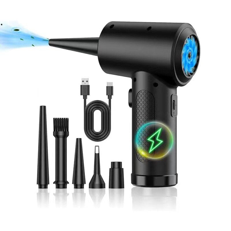 Premium Electric Air Duster Cordless Compressed Air Blower LED Keyboard Cleaner Reusable Cleaning Tool