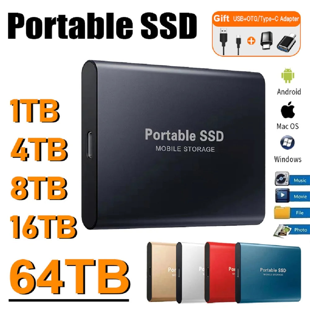 Premium External SSD Portable USB 3.1 High Speed Storage Drive Compact Data Backup Solution Multi Capacity Support