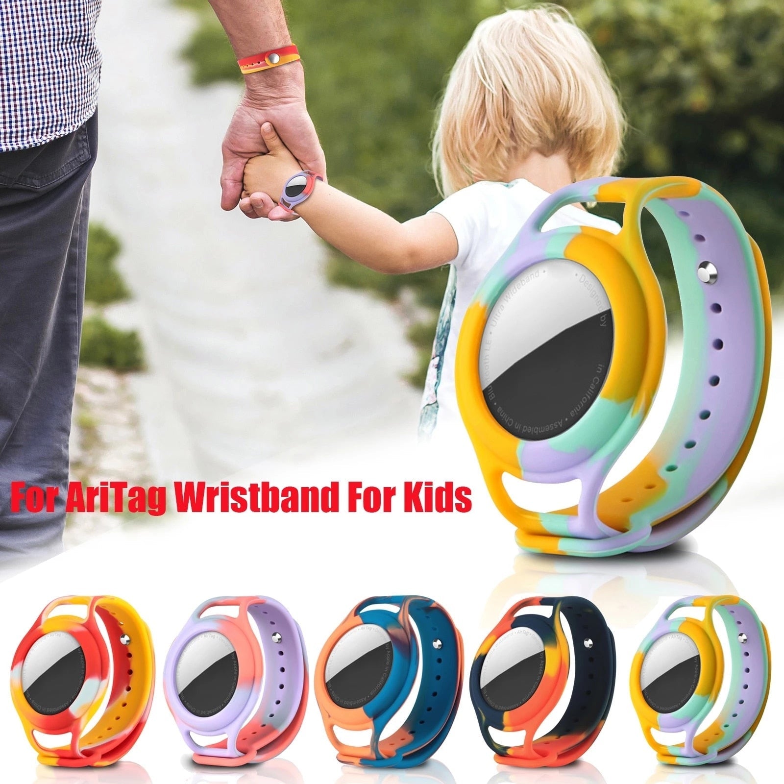 Premium Kids AirTag Wristband Silicone Tracker Holder Adjustable Secure Fit Lightweight Comfort Band