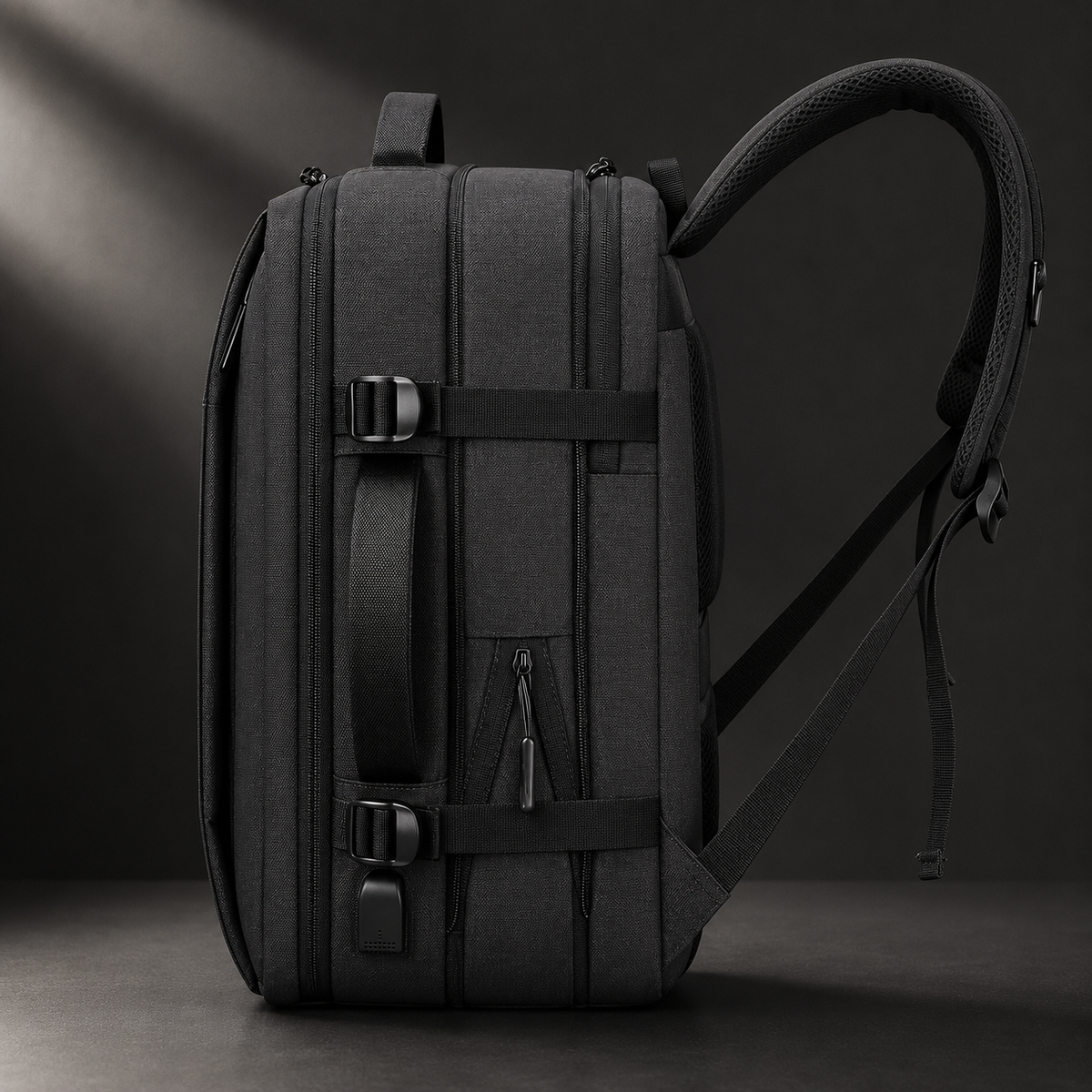 Premium Laptop Backpack Waterproof Expandable Business Travel Bag USB Charging Large Capacity 13 to 17 Inch Laptop Compatible Pack Everyday Carry