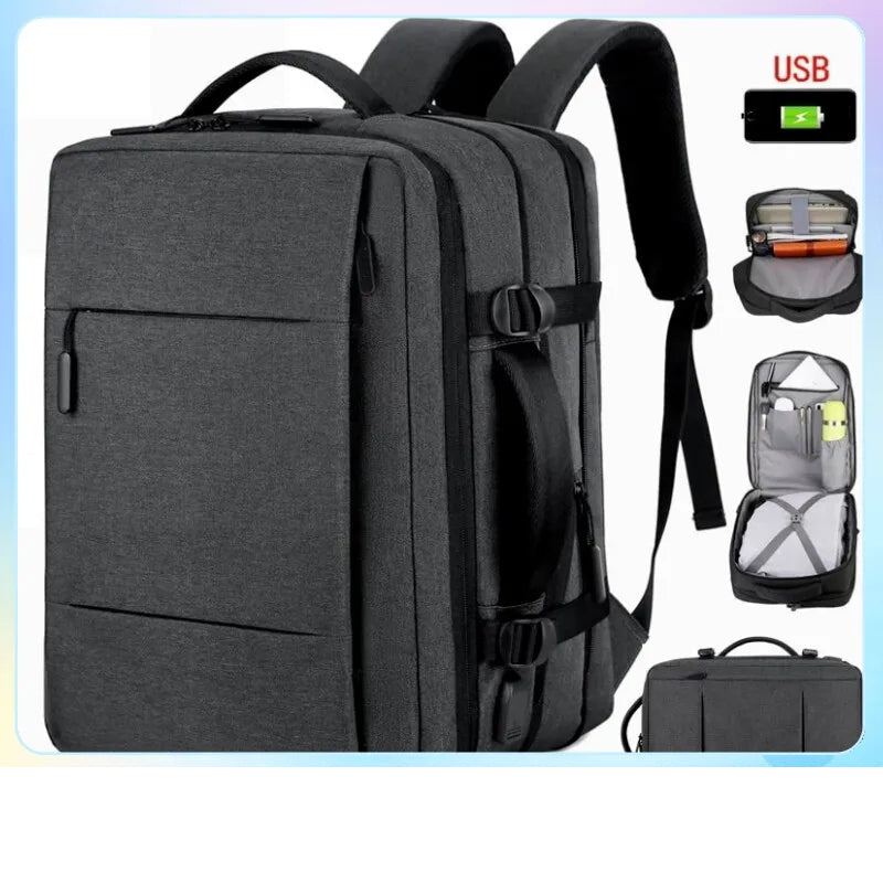 Premium Laptop Backpack Waterproof Expandable USB Charging Business Travel Bag Large Capacity 13 To 17 Inch Laptop Compatible