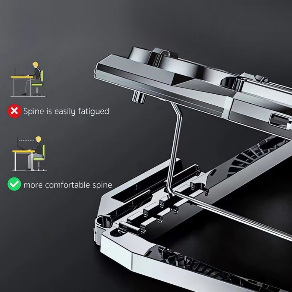 Premium Laptop Cooling Pad RGB 6 Fan Adjustable Gaming Notebook Cooler Ergonomic Heat Dissipation Stand