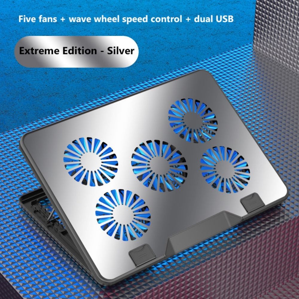 Premium Laptop Cooling Pad RGB 6 Fan Adjustable Gaming Notebook Cooler Ergonomic Heat Dissipation Stand