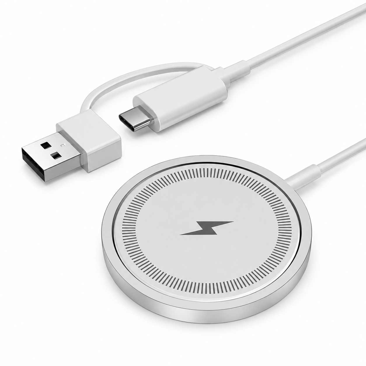 Premium MagSafe Compatible Magnetic Wireless Charger 30W Fast Wireless Charging Pad Slim Portable Dock for Smartphones and Earbuds Home Office Travel