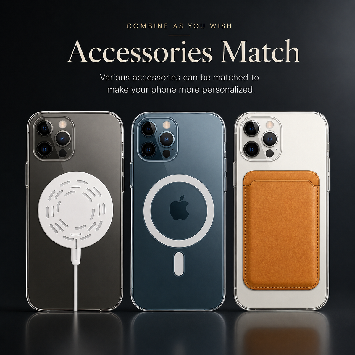 Premium MagSafe Wallet Magnetic Card Holder Detachable Leather Phone Wallet Slim Card Case Secure Card Storage Pocket Friendly Accessory Design