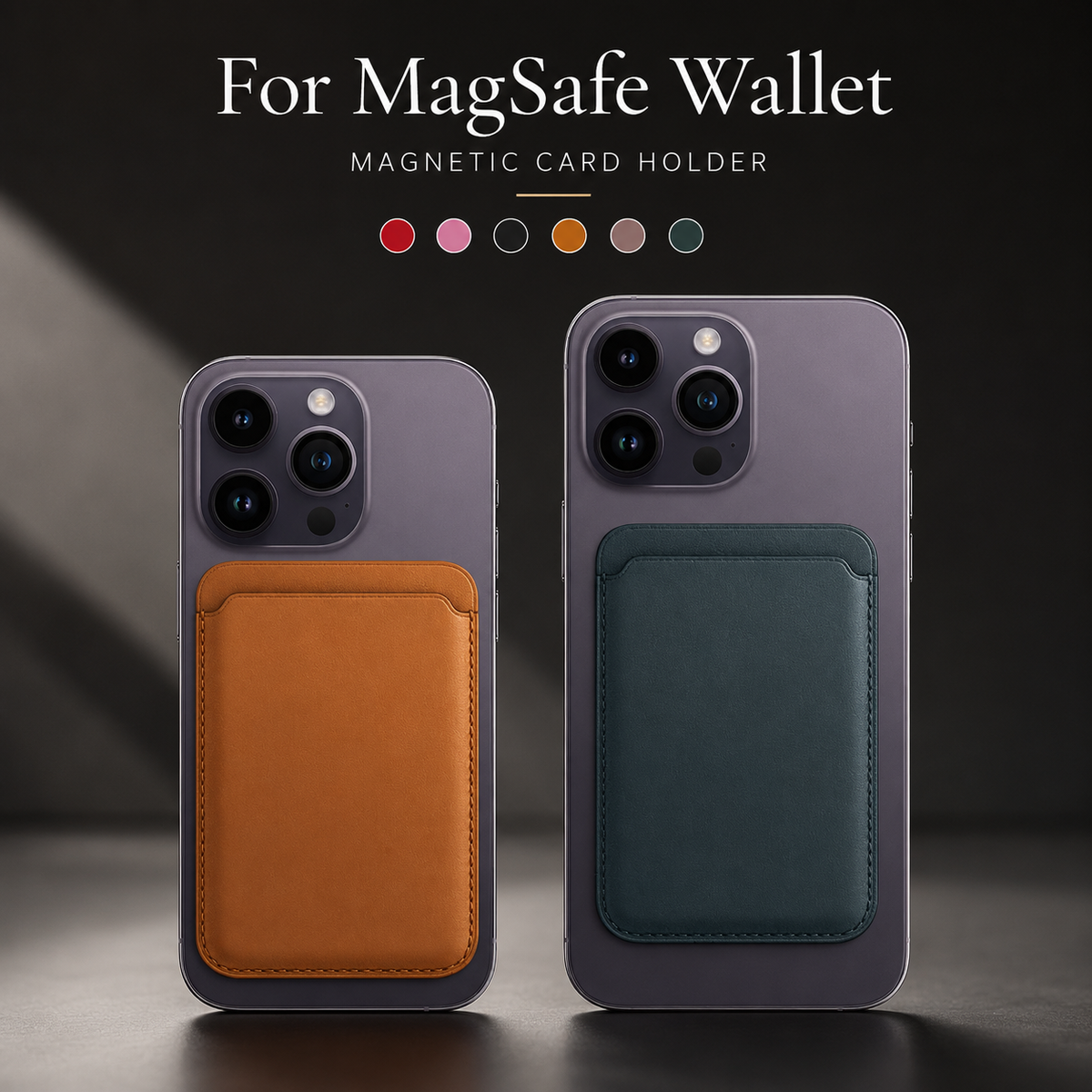 Premium MagSafe Wallet Magnetic Card Holder Detachable Leather Phone Wallet Slim Card Case Secure Card Storage Pocket Friendly Accessory Design