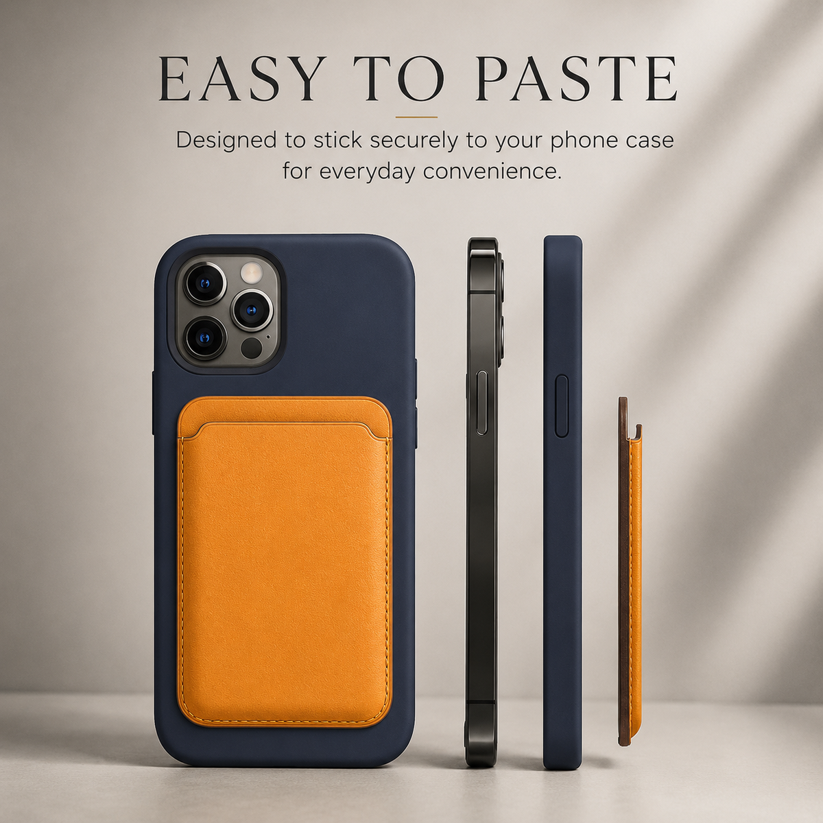 Premium MagSafe Wallet Magnetic Card Holder Detachable Leather Phone Wallet Slim Card Case Secure Card Storage Pocket Friendly Accessory Design