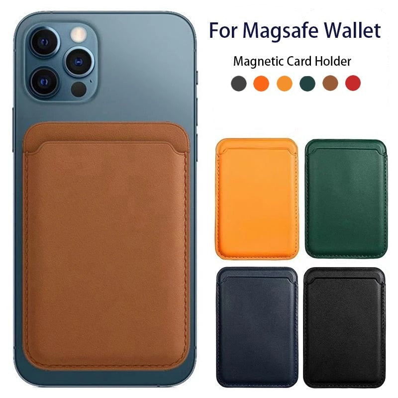 Premium MagSafe Wallet Magnetic Card Holder Slim Leather Phone Wallet Detachable Secure Card Storage Case