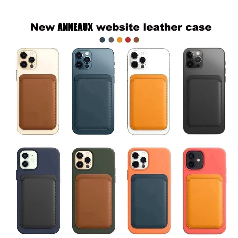 Premium MagSafe Wallet Magnetic Card Holder Slim Leather Phone Wallet Detachable Secure Card Storage Case