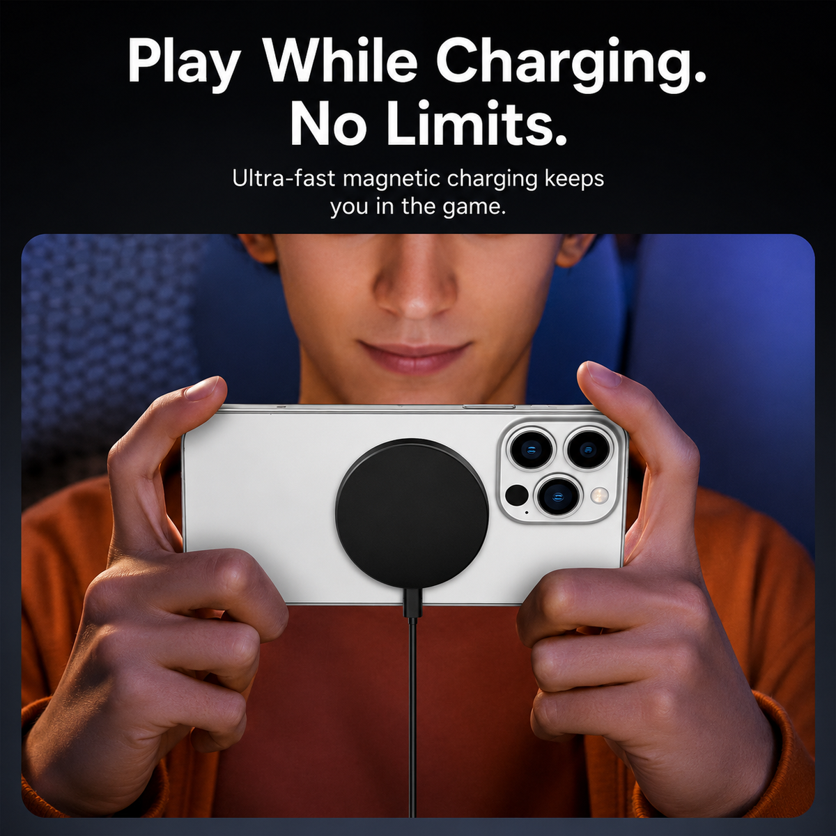 Premium Magnetic Wireless Charger Stand MagSafe Compatible 30W Fast Charging USB-C PD Charging Dock Magnetic Phone Stand Holder Desk Desktop Organizer