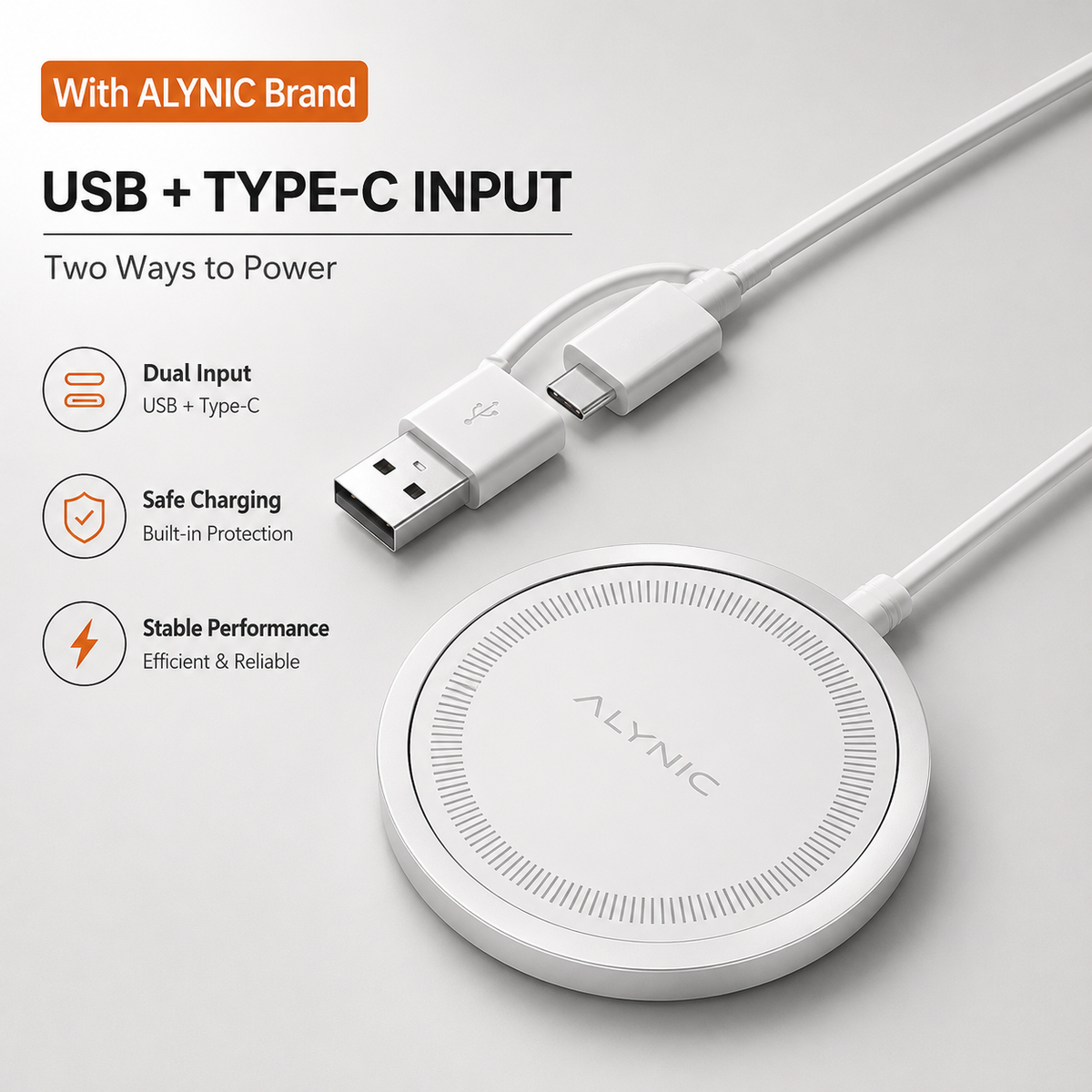 Premium Magnetic Wireless Charger Stand MagSafe Compatible 30W Fast Charging USB-C PD Charging Dock Magnetic Phone Stand Holder Desk Desktop Organizer