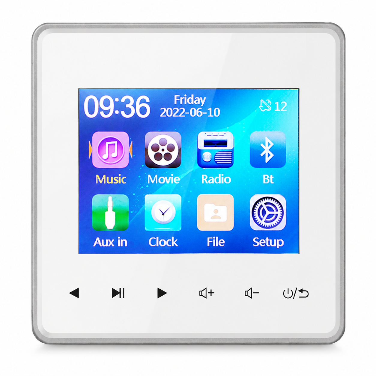 Premium Mini Bluetooth Speaker Stereo Sound System Wireless Audio Center HD Display FM AUX Amplifier Compact Portable Wireless Audio Player Hub Device