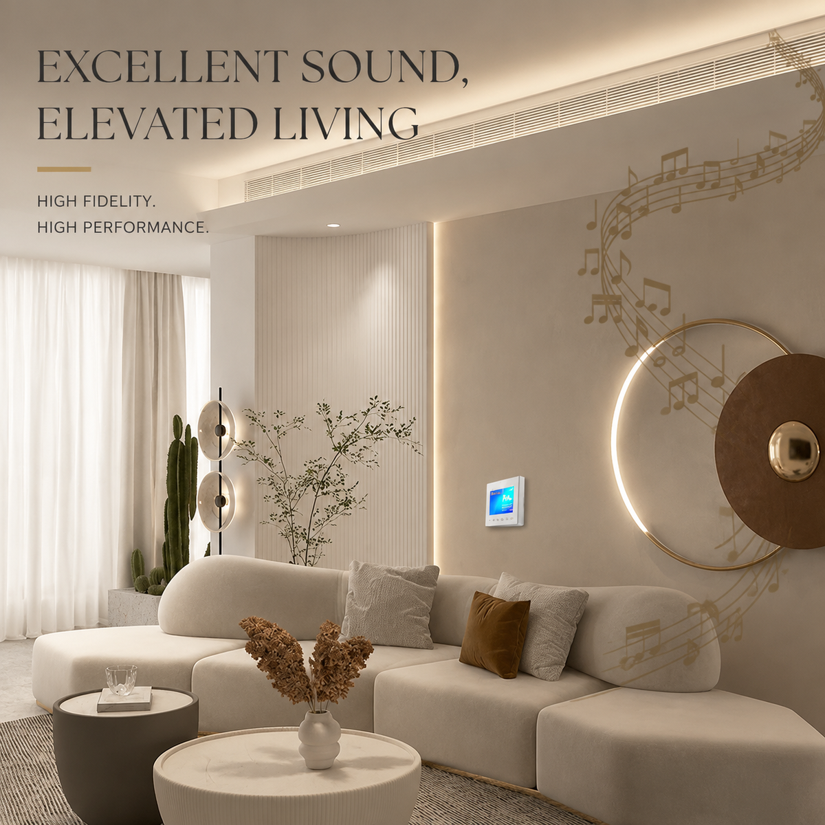 Premium Mini Bluetooth Speaker Stereo Sound System Wireless Audio Center HD Display FM AUX Amplifier Compact Portable Wireless Audio Player Hub Device