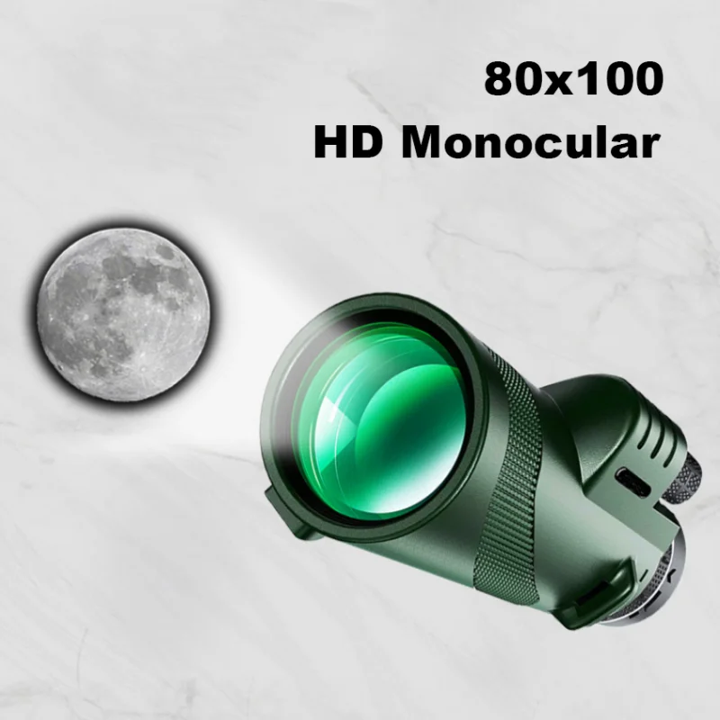 Premium Monocular Telescope HD Zoom Long Range Viewing Portable Folding Outdoor Travel Scope Smartphone Compatible